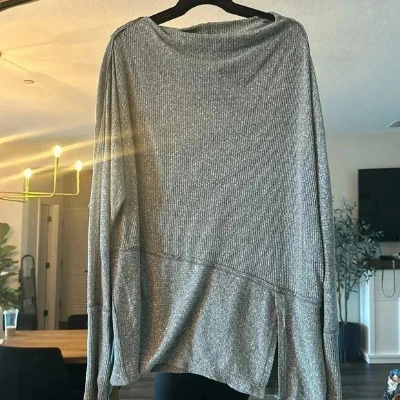 Free people gray londontown thermal long sleeve - Picture 2 of 4
